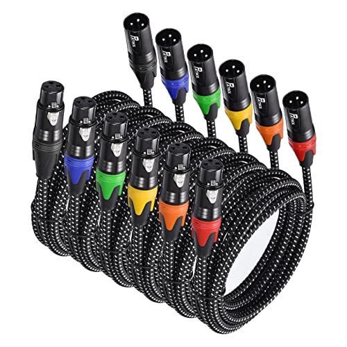 PATIKIL XLR Kabeln 25ft 21AWG Mikrofonkabel Nylon Geflochten XLR Lautsprecher Patch Kabeln 3-Pin Stecker auf Buchse Kabel für Mikrofon Mischgerät Packung von 6 PATIKIL XLR Kabeln 25ft 21AWG Mikrofonkabel Nylon Geflochten XLR Lautsprecher Patch Kabeln 3-Pin Stecker auf Buchse Kabel für Mikrofon Mischgerät Packung von 6 von PATIKIL
