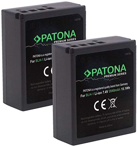 (Volldekodiert) PATONA Premium BLH-1 Kamera Akku 2X (echte 2040mAh) Kompatibel mit Olympus OM-D E-M1 Mark II III und OM-D E-M1X von PATONA