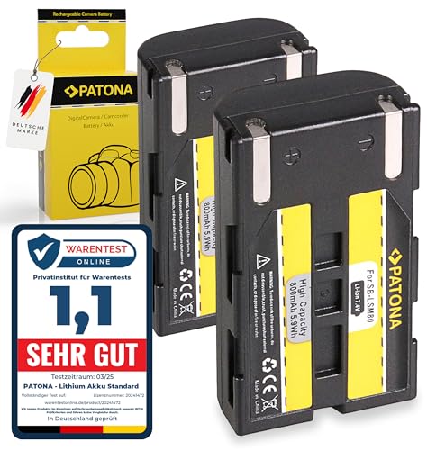 2x Akku wie SB-LSM80 für Samsung SC-D263 | SC-D351 | SC-D352 | SC-D353 | SC-D354 | SC-D355 | SC-D362 | SC-D363 | SC-D364 | SC-D365 | SC-D366 | SC-D371 | SC-D372 | SC-D375... 2x Akku wie SB-LSM80 für Samsung SC-D263 | SC-D351 | SC-D352 | SC-D353 | SC-D354 | SC-D355 | SC-D362 | SC-D363 | SC-D364 | SC-D365 | SC-D366 | SC-D371 | SC-D372 | SC-D375... von PATONA
