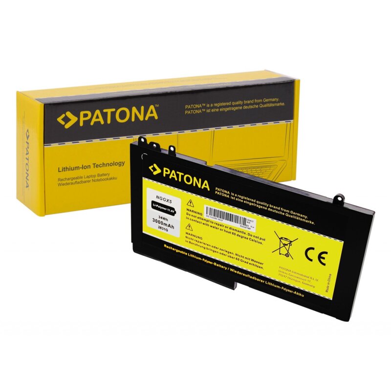 Akku f. Dell Latitude E5270 E5470 E5570 Precision 3510 NGGX5 JY8D6 11.4V Akku f. Dell Latitude E5270 E5470 E5570 Precision 3510 NGGX5 JY8D6 11.4V von PATONA