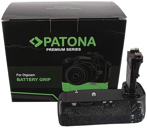 PATONA 1498 - Ersatz für Batteriegriff Canon BG-E14 mit IR-Fernbedienung zu EOS 70D 80D (Batteriefach für 2X LP-E6 oder 6X AA) von PATONA