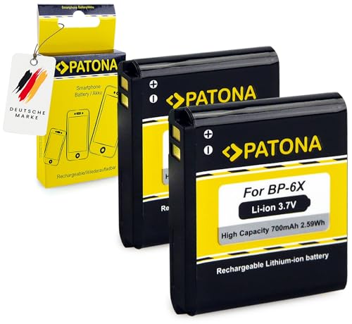 PATONA 2X Akku BP-6X Kompatibel mit Nokia 8800 8801 8800 Sirocco RM-13 RM-165 von PATONA