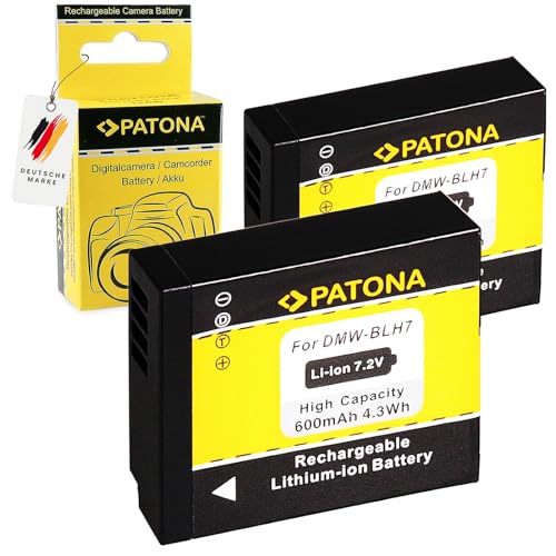 PATONA 2X Akku DMW-BLH7 / BLH7E kompatibel mit Panasonic Lumix DMC-GM1 DMC-GM5 DMC-GF7 DC-GX800 DMW-LX15 PATONA 2X Akku DMW-BLH7 / BLH7E kompatibel mit Panasonic Lumix DMC-GM1 DMC-GM5 DMC-GF7 DC-GX800 DMW-LX15 von PATONA