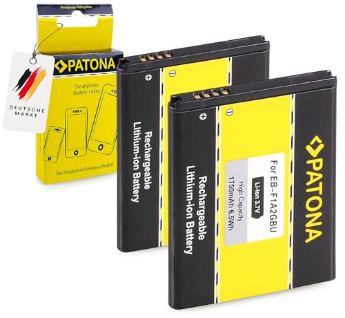 PATONA 2X Akku EB-F1A2GBU Kompatibel mit Samsung i9050 Galaxy S2 i9108 i9100 i9103 Galaxy R von PATONA