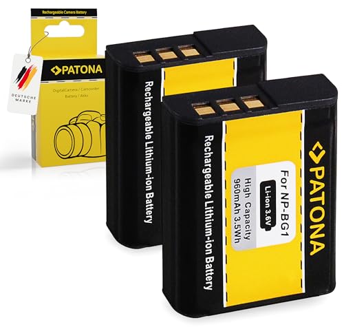 PATONA 2X NP-BG1 Akku 1000mAh Ersatzakku kompatibel mit Sony CyberShot DSC H3 H7 H9 H10 H20 H50 H55 H70 H90 N1 N2 T20 T25 T100 W30 W35 W50 W55 W70 W80 W85 DSC-HX5 HX5V HX30V WX1 NPBG1 NP BG1 PATONA 2X NP-BG1 Akku 1000mAh Ersatzakku kompatibel mit Sony CyberShot DSC H3 H7 H9 H10 H20 H50 H55 H70 H90 N1 N2 T20 T25 T100 W30 W35 W50 W55 W70 W80 W85 DSC-HX5 HX5V HX30V WX1 NPBG1 NP BG1 von PATONA