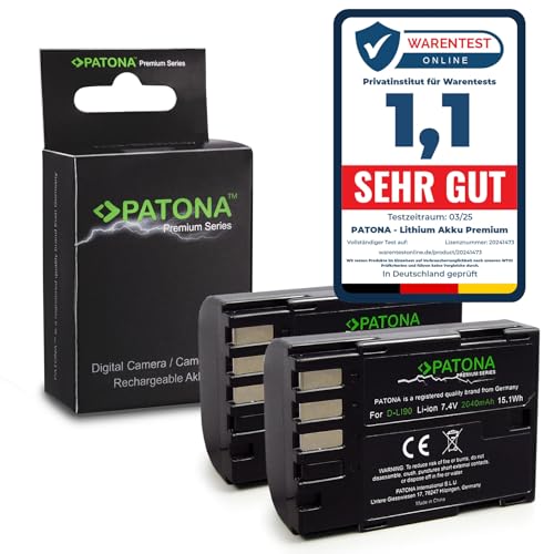PATONA 2X Premium D-Li90 Akku 2040mAh Ersatzakku kompatibel mit Pentax 645D K1 K-01 K3 K3 II K32 K3II K-3 Mark III K5 K-5 K52 K5II K-5 II K-5 IIs K7 K-7 DSLR DLi90 DLi 90 DLi-90 Battery Pack PATONA 2X Premium D-Li90 Akku 2040mAh Ersatzakku kompatibel mit Pentax 645D K1 K-01 K3 K3 II K32 K3II K-3 Mark III K5 K-5 K52 K5II K-5 II K-5 IIs K7 K-7 DSLR DLi90 DLi 90 DLi-90 Battery Pack von PATONA