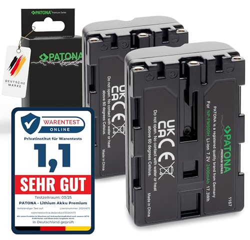 PATONA 2X Premium NP-FM500H Akku 2400mAh Ersatzakku kompatibel mit Sony Alpha DSLR-A100 A200 A300 A350 A450 A500 A550 A560 A580 A700 A850 A900 SLT-A57 A65 A77 A99 A57K A65V A99 II FM500H FM-500H PATONA 2X Premium NP-FM500H Akku 2400mAh Ersatzakku kompatibel mit Sony Alpha DSLR-A100 A200 A300 A350 A450 A500 A550 A560 A580 A700 A850 A900 SLT-A57 A65 A77 A99 A57K A65V A99 II FM500H FM-500H von PATONA