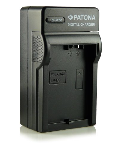 PATONA 3in1 Ladegerät für LP-E5 Akkus kompatibel mit Canon EOS 1000D 450D 500D Rebel T1i XS Xsi von PATONA