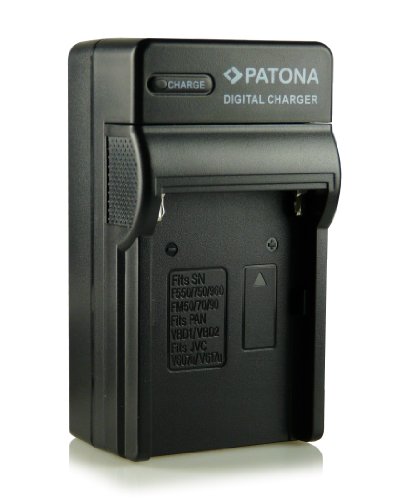 PATONA 3in1 Ladegerät für NP-FM50, NP-FM55H, NP-QM51 Akkus kompatibel mit Sony Cybershot DSC-F828, DSLR-A100, MVC-CD400, MVC-CD500 von PATONA