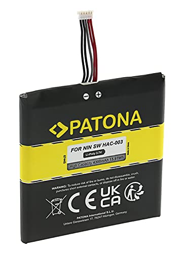 PATONA Akku 4300mAh Kompatibel mit Nintendo Switch HAC-001(-01), HAC-003 von PATONA