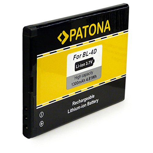 PATONA Akku BL-4D, BL4D, 1300mAh, Kompatibel mit Nokia E5, E5-00, E7, E7-00, N8, N8-00, N97 Mini, 808 Pure View PATONA Akku BL-4D, BL4D, 1300mAh, Kompatibel mit Nokia E5, E5-00, E7, E7-00, N8, N8-00, N97 Mini, 808 Pure View von PATONA