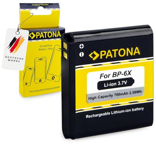 PATONA Akku BP-6X Kompatibel mit Nokia 8800 8801 8800 Sirocco RM-13 RM-165 von PATONA