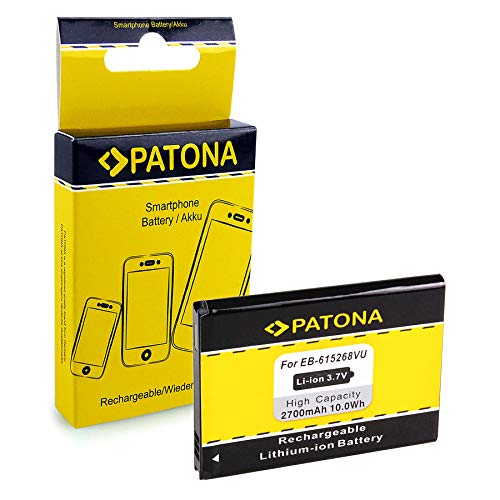 PATONA Akku EB-615268VU Kompatibel mit Samsung N7000 Galaxy Note i9220 i889 i9228 von PATONA