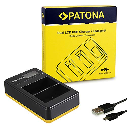 PATONA Dual LCD Ladegerät für LP-E17 Akku Kompatibel mit Canon EOS RP R50 R100 M3 M5 M6 Mark II von PATONA