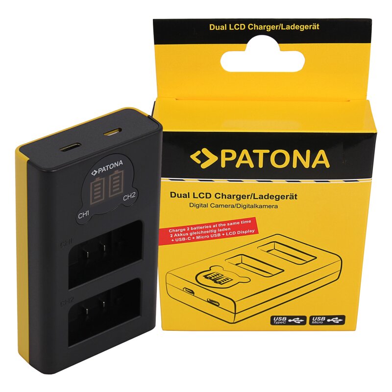 PATONA Dual LCD USB Ladegerät Nikon EN-EL25 Z30 Z50 Z fc von PATONA