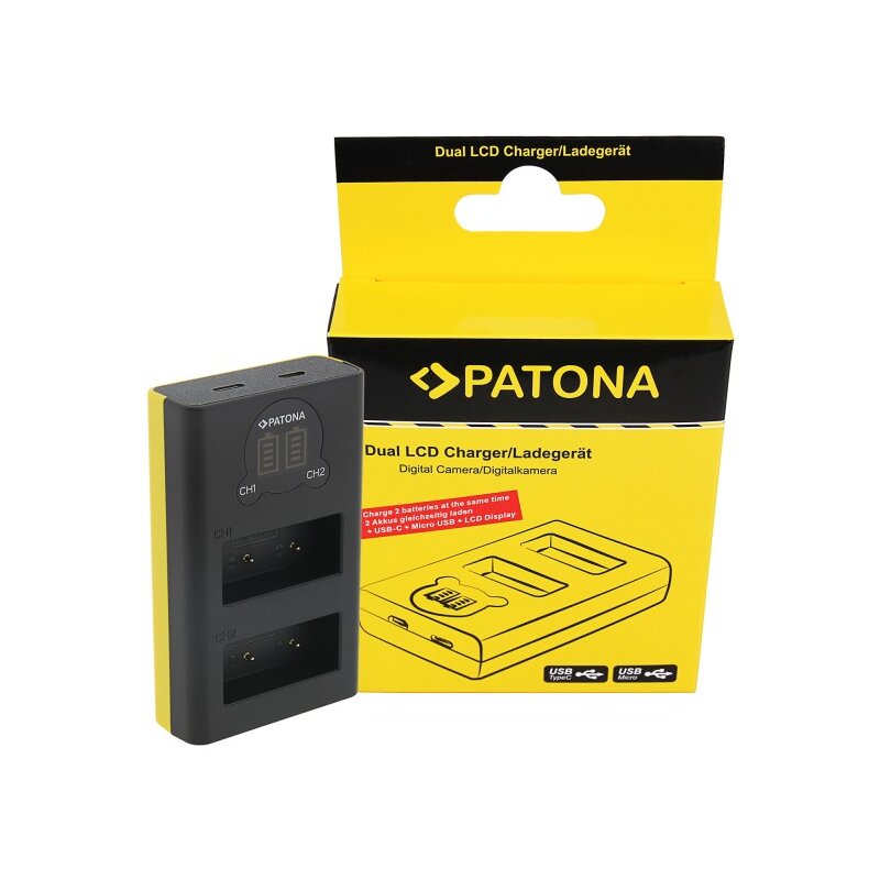 PATONA Dual LCD USB Ladegerät für Fujitsu von PATONA