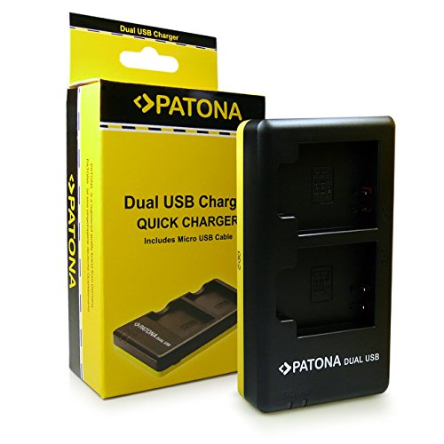 PATONA Dual Ladegerät passend für Olympus Li-90b Li-92b Akkus kompatibel mit Olympus Tough TG-6 TG-5 TG-4 TG-3 TG-2 TG-1 Stylus XZ-2 Pentax D-Li92 Casio NP-150 Ricoh DB-100 von PATONA