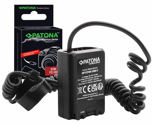 NP-FZ100 Dummy Akku USB-C Premium Netzteil Netzadapter Ladegerät Koppler Adapter kompatibel mit Sony NPFZ100 NP FZ100 Alpha 7 R3 R4 7C 7R 7CR 7S 9 II 9R 9S 6600 6700 A1 A9 A7 III IV FX3 FX30 NP-FZ100 Dummy Akku USB-C Premium Netzteil Netzadapter Ladegerät Koppler Adapter kompatibel mit Sony NPFZ100 NP FZ100 Alpha 7 R3 R4 7C 7R 7CR 7S 9 II 9R 9S 6600 6700 A1 A9 A7 III IV FX3 FX30 von PATONA