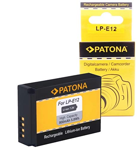 PATONA - Ersatz für Akku Canon LP-E12 zu EOS M M10 M50 M100 M200 100D PowerShot SX70 HS von PATONA
