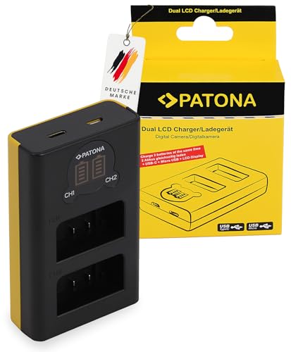 PATONA Ladegerät Dual LCD für EN-EL25 Akku Kompatibel mit Nikon Z30, Z50, Z fc von PATONA