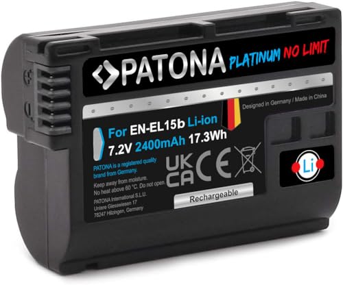 PATONA Platinum Akku EN-EL15b (2400mAh) Kompatibel mit Nikon D780 Z6 Z7 etc. von PATONA