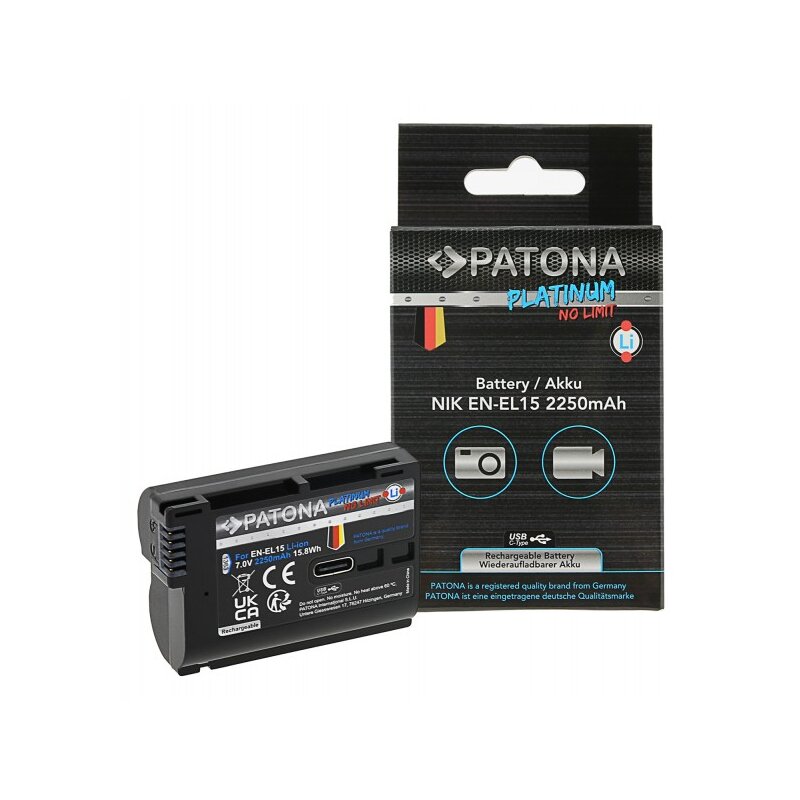 PATONA Platinum Akku USB-C Input für Nikon PATONA Platinum Akku USB-C Input für Nikon von PATONA