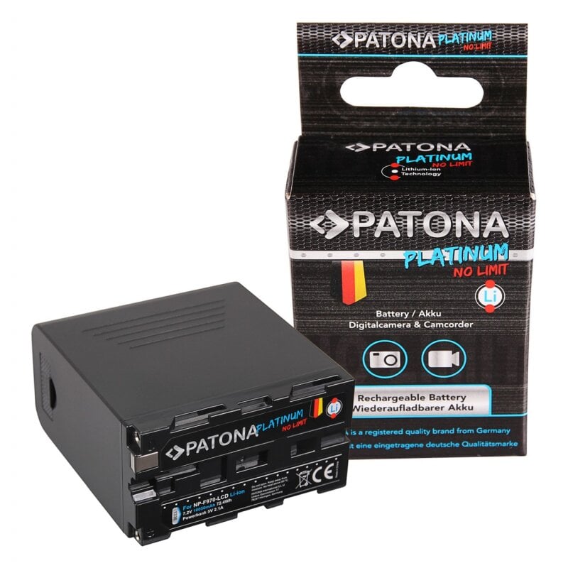 PATONA Platinum Akku f. Sony NP-F970 F960 F950 mit LCD inkl. Powerbank 5V/2A USB Ausgang 10050mAh und Micro USB sowie USB-C Eingang PATONA Platinum Akku f. Sony NP-F970 F960 F950 mit LCD inkl. Powerbank 5V/2A USB Ausgang 10050mAh und Micro USB sowie USB-C Eingang von PATONA
