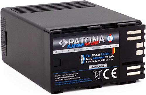 PATONA Platinum BP-A65 BP-A60 Akku (6900mAh) mit Powerbank Funktion (USB) und D-Tap - LG-Cells Inside - von PATONA