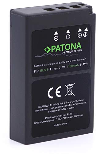 PATONA Premium Akku BLS-5 BLS-50 (1100mAh) mit Infochip - Kompatibel mit Olympus OM-System von PATONA