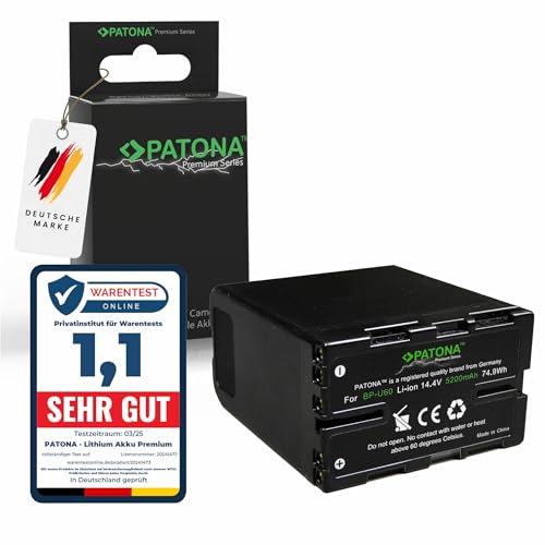 PATONA Premium Akku BP-U60, 5200mAh, Ersatz für Sony BP-U30 BPU60 BP-U90 BP-U95 Batterie Kompatibel mit Sony PMW-EX1 PMW-EX3 PMW-F3 PMW-100 PMW-150 PMW-160 PMW-200 PATONA Premium Akku BP-U60, 5200mAh, Ersatz für Sony BP-U30 BPU60 BP-U90 BP-U95 Batterie Kompatibel mit Sony PMW-EX1 PMW-EX3 PMW-F3 PMW-100 PMW-150 PMW-160 PMW-200 von PATONA