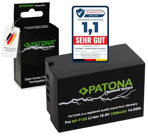 PATONA Premium Akku NP-T125 1300mAh Kompatibel mit Fuji Fujifilm GFX-50S II GFX-50R GFX-100 PATONA Premium Akku NP-T125 1300mAh Kompatibel mit Fuji Fujifilm GFX-50S II GFX-50R GFX-100 von PATONA