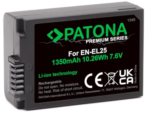PATONA Premium EN-EL25 Kamera Akku - Kompatibel mit Nikon Z30 Z50 Z fc von PATONA