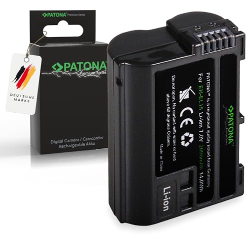 PATONA Premium Ersatz für Akku Nikon EN-EL15b EN-EL15a EN-EL15 (Echte 2000mAh) Stufe III - Intelligentes Akkusystem mit Chip Technologie von PATONA