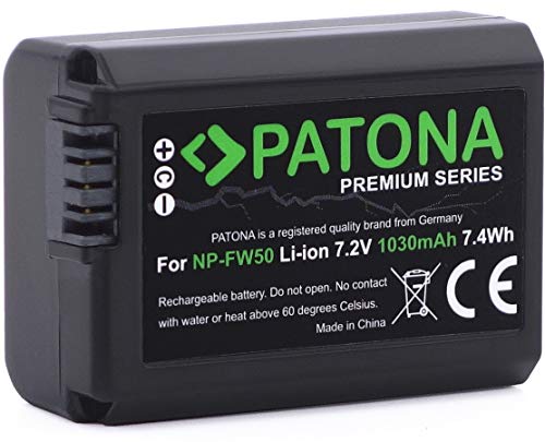 PATONA Premium - Ersatz für Akku Sony NP-FW50 - mit Chip Technologie - Intelligentes Akkusystem von PATONA