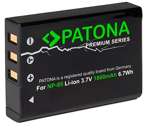 PATONA Premium NP-95 Akku (1800mAh) - Ersatz für Akku Fujifilm NP-95 - Kompatibel mit Finepix F30 F31 X30 X70 X-S1 X100 X100s X100T XF10 ... von PATONA