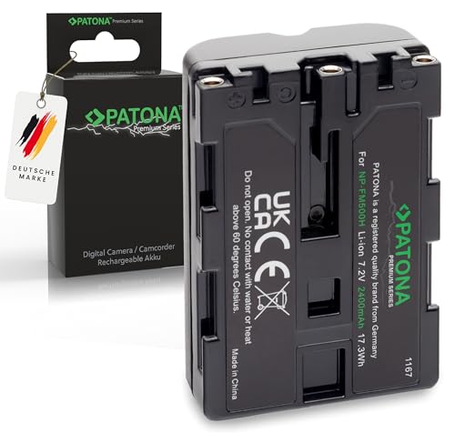 PATONA Premium NP-FM500H Akku 2400mAh Ersatzakku kompatibel mit Sony Alpha DSLR-A100 A200 A300 A350 A450 A500 A550 A560 A580 A700 A850 A900 SLT-A57 A65 A77 A99 A57K A65V A99 II FM500H FM-500H PATONA Premium NP-FM500H Akku 2400mAh Ersatzakku kompatibel mit Sony Alpha DSLR-A100 A200 A300 A350 A450 A500 A550 A560 A580 A700 A850 A900 SLT-A57 A65 A77 A99 A57K A65V A99 II FM500H FM-500H von PATONA