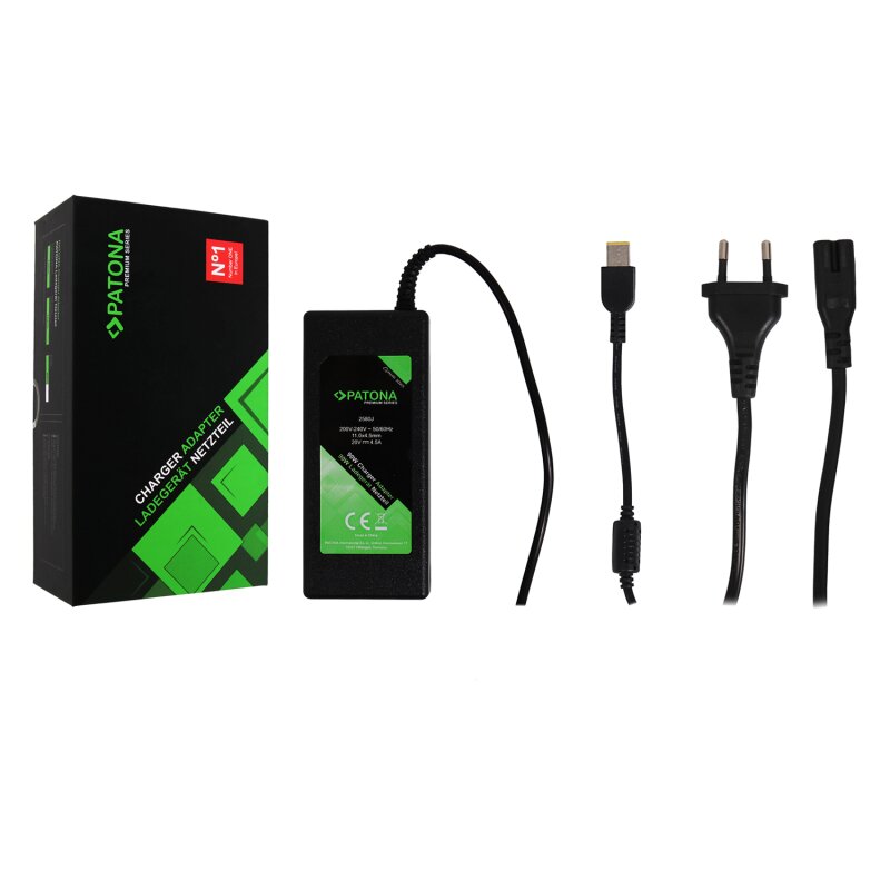 PATONA Premium Netzteil 20V 4,5A 90W Square Tip Lenovo ThinkPad PATONA Premium Netzteil 20V 4,5A 90W Square Tip Lenovo ThinkPad von PATONA