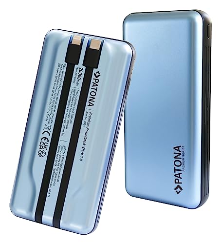 PATONA Premium POWERBANK STARK 1.0 PD65W 20000mAH, USB-C Lightning CONNEKTOR MIT 2 INTEGRIERTEN LADEKABEL PATONA Premium POWERBANK STARK 1.0 PD65W 20000mAH, USB-C Lightning CONNEKTOR MIT 2 INTEGRIERTEN LADEKABEL von PATONA