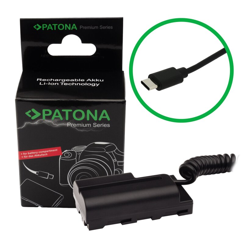 PATONA Premium USB-C Input Akku-Adapter für Sony NP-FM50 von PATONA