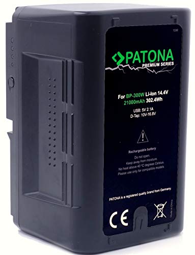 PATONA Premium V-Mount Ersatz für Akku Sony BP-300W - 302Wh / 21.000mAh (kompatibel mit Aputure LS C300D Mark II oder LS 300x / SWIT BL-200) von PATONA