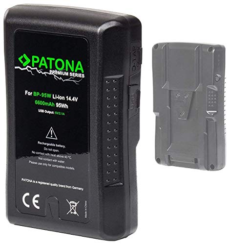 PATONA Premium V-Mount - Ersatz für Akku Sony BP-95W mit 6600mAh und 95Wh (somit unter den magischen 100Wh nach EU-Flugrichtlinie) von PATONA