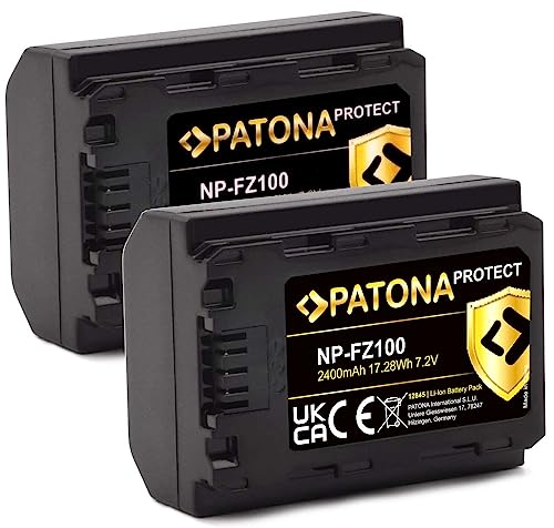 PATONA Protect NP-FZ100 Kamera Akku 2X (2400 mAh) mit V1 Schutzgehäuse von PATONA