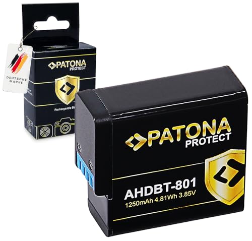 PATONA Protect V1 Akku AHDBT-801, NTC Kompatibel mit Go_Pro Hero 8 7 6 5 von PATONA