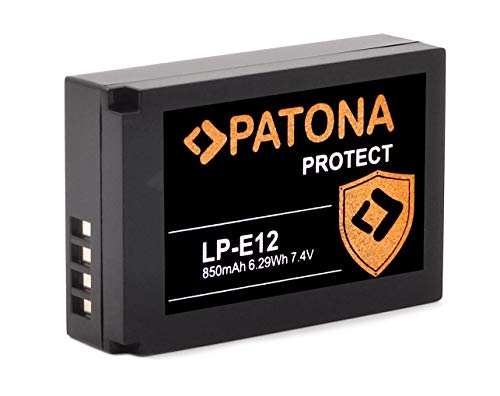 PATONA Protect V1 - LP-E12 Akku (850mAh) mit NTC-Sensor und V1 Gehäuse von PATONA