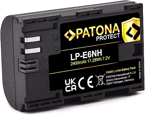 PATONA Protect V1 LP-E6NH Akku (2400mAh) Qualitätsakku mit NTC-Sensor und V1 Gehäuse - Intelligentes Akkusystem - neueste Generation von PATONA