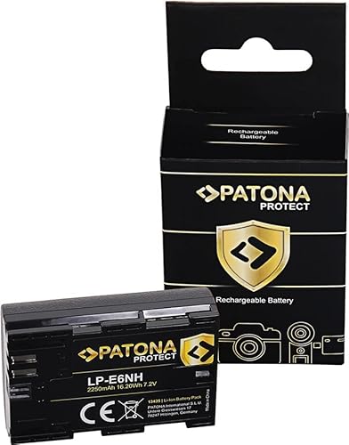 PATONA Protect V1 LP-E6NH Akku (2600mAh) Qualitätsakku mit NTC-Sensor und V1 Gehäuse - Intelligentes Akkusystem - neueste Generation von PATONA