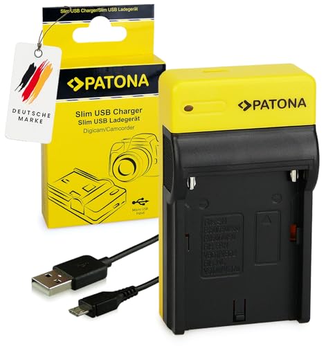 PATONA Slim Ladegerät Kompatibel mit Sony NP-F970, F960, F950, F550, F750, FM500H Akkus von PATONA