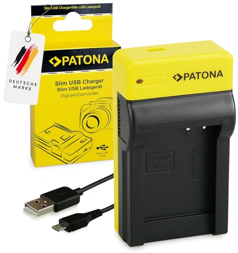 PATONA Slim Ladegerät für EN-EL12 Akku Kompatibel mit Nikon CoolPix Cool Pix A1000 A900 AW130 AW100 P340 P310 S6300 S8000 S8100 S8200 S9100 S9500 S9700 S9900 S1000pj S1200pj ENEL12 EN EL12 von PATONA