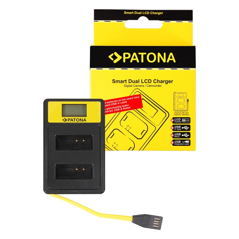 PATONA Smart Dual LCD USB Ladeger„t f. Canon LP-E12 LPE12 EOS M von PATONA