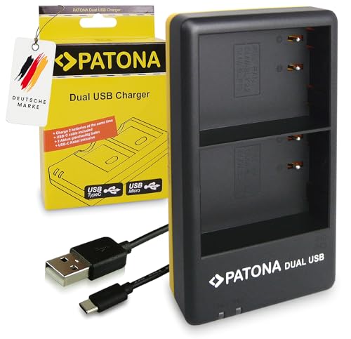PATONA USB-C Dual Ladegerät für DMW-BLF19, BLF19E, DMW-BLK22 Akkus Kompatibel mit Panasonic Lumix DC-G9, DC-S5II, DC-GH6, DC-GH5, DC-GH5 II, DMC-GH4, DMC-GH3 von PATONA